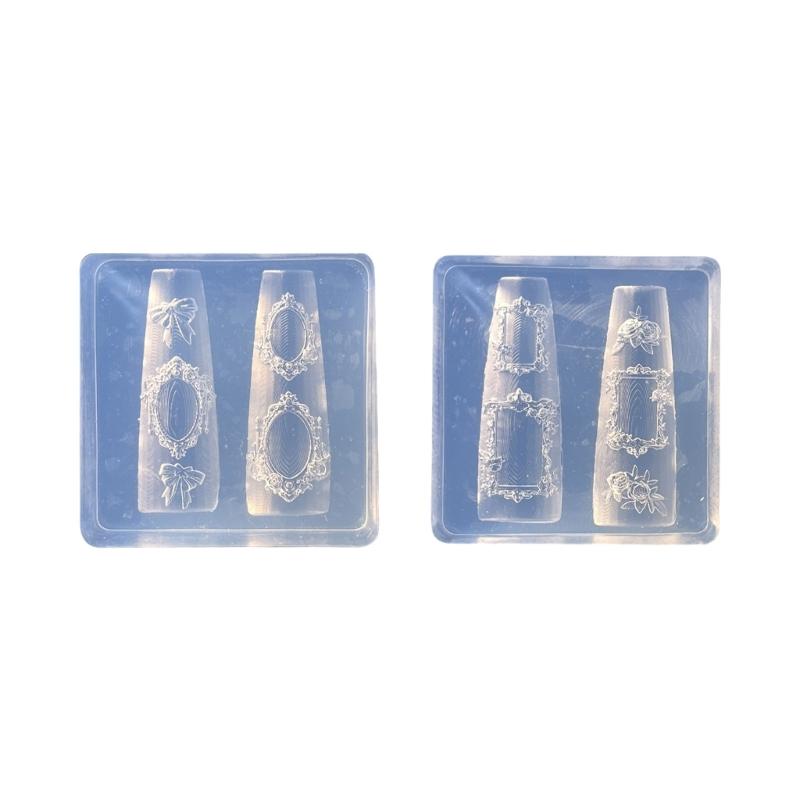 Набор из 2 шт./1 шт. силиконовых форм для нейл-арта с 3D рельефным дизайном рамки для ручных украшений для ногтей
Набор из 2 шт./1 шт. силиконовых форм для нейл-арта с 3D рельефным дизайном рамки для ручных украшений для ногтей