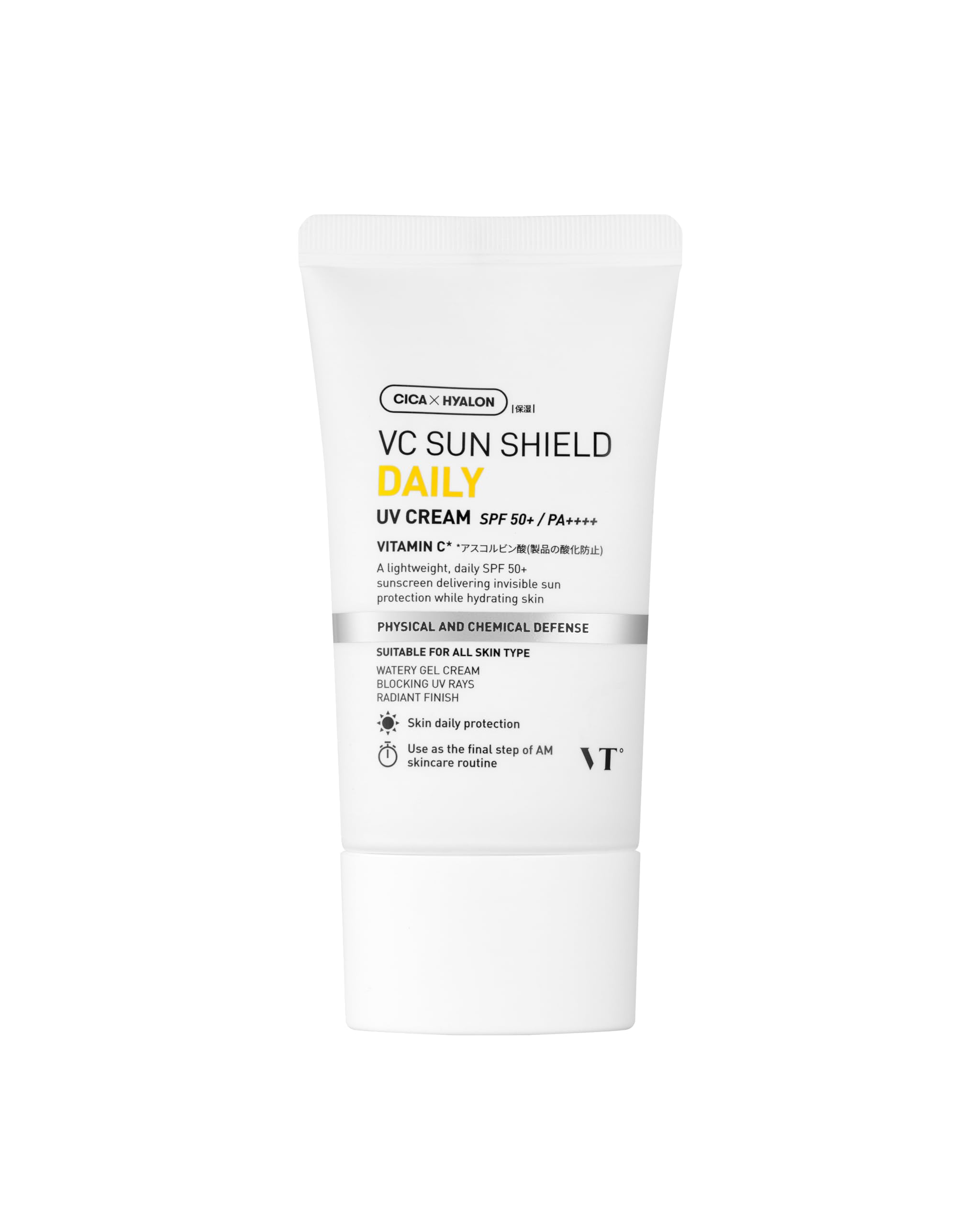 VTCOSMETICS VC Sunshield UV Cream 50 г Солнцезащитный крем Смывается горячей водой Корейская косметика для лица и тела (SPF50 + / PA ++++) (Повседневная)
VTCOSMETICS VC Sunshield UV Cream 50 г Солнцезащитный крем Смывается горячей водой Корейская косметика для лица и тела (SPF50 + / PA ++++) (Повседневная)