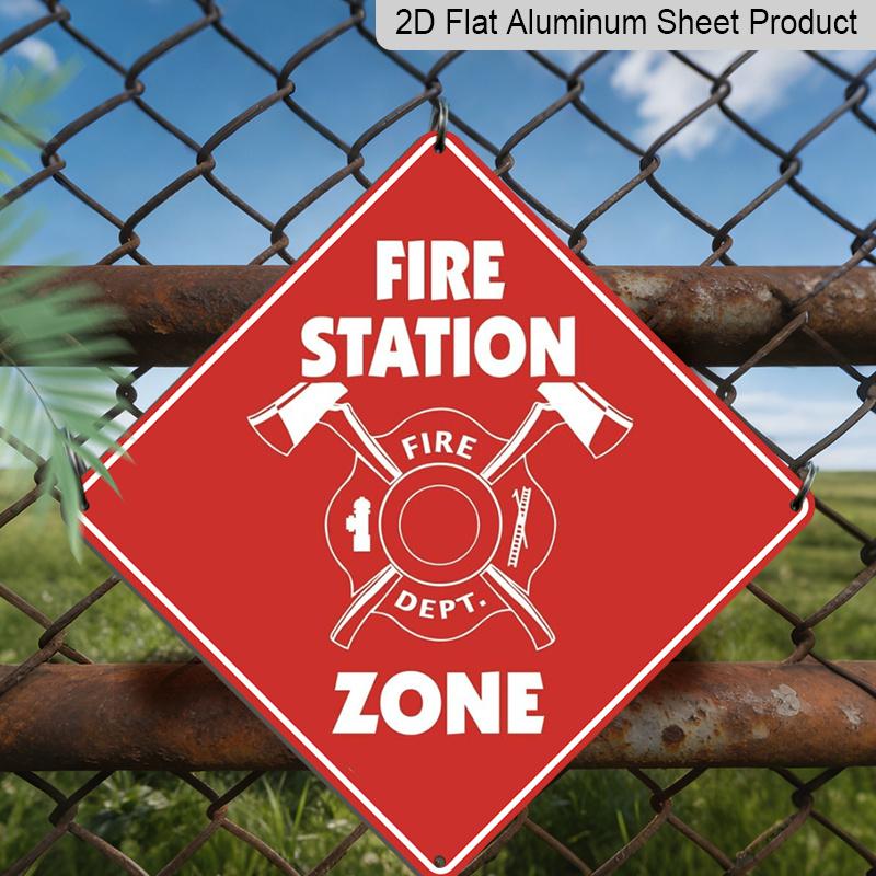 2D Flat 1pc, Metal Sign for a Fire Station Crossing Zone, Novelty Road Sign Features a Chief Fighter Truck, Ladder, And Hose, Suitable for Both 20*20cm
2D Flat 1pc, Metal Sign for a Fire Station Crossing Zone, Novelty Road Sign Features a Chief Fighter Truck, Ladder, And Hose, Suitable for Both 20*20cm