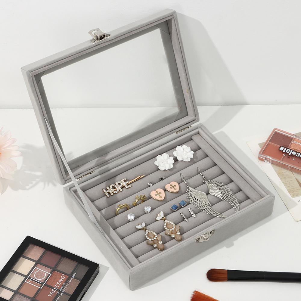 Durable Earring Holder Ring Tray Velvet Ring Box Display Case Jewelry Organizer Storage Box
Durable Earring Holder Ring Tray Velvet Ring Box Display Case Jewelry Organizer Storage Box