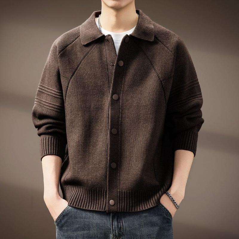 Mens Brown Collared Button Up Knit Cardigan Soft Daily Wear M коричневий
Mens Brown Collared Button Up Knit Cardigan Soft Daily Wear M коричневий