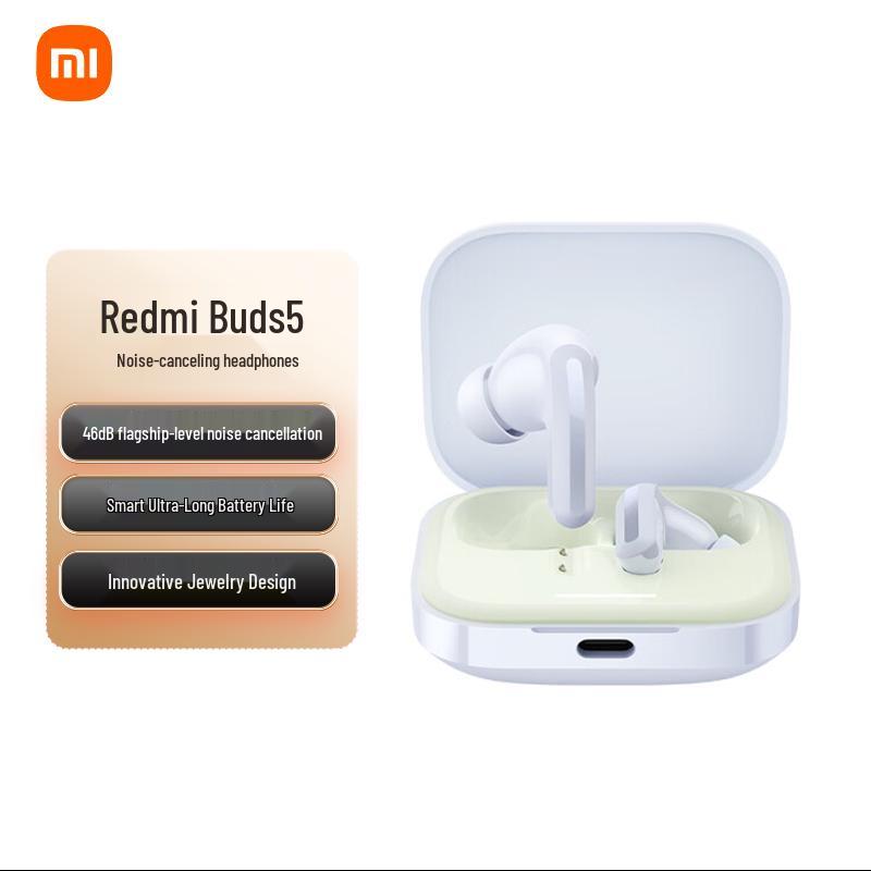 Xiaomi Redmi Buds 5 Wireless Noise-Cancelling Earbuds
Xiaomi Redmi Buds 5 Wireless Noise-Cancelling Earbuds