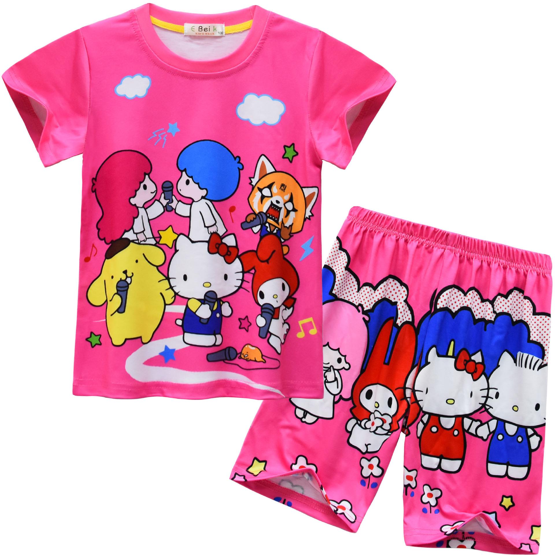 Short-Sleeved Cartoon Digital Printing, Middle-Aged And Older Children S Daily Loungewear, Short-Sleeved + Shorts Set 91209 110
Short-Sleeved Cartoon Digital Printing, Middle-Aged And Older Children S Daily Loungewear, Short-Sleeved + Shorts Set 91209 110