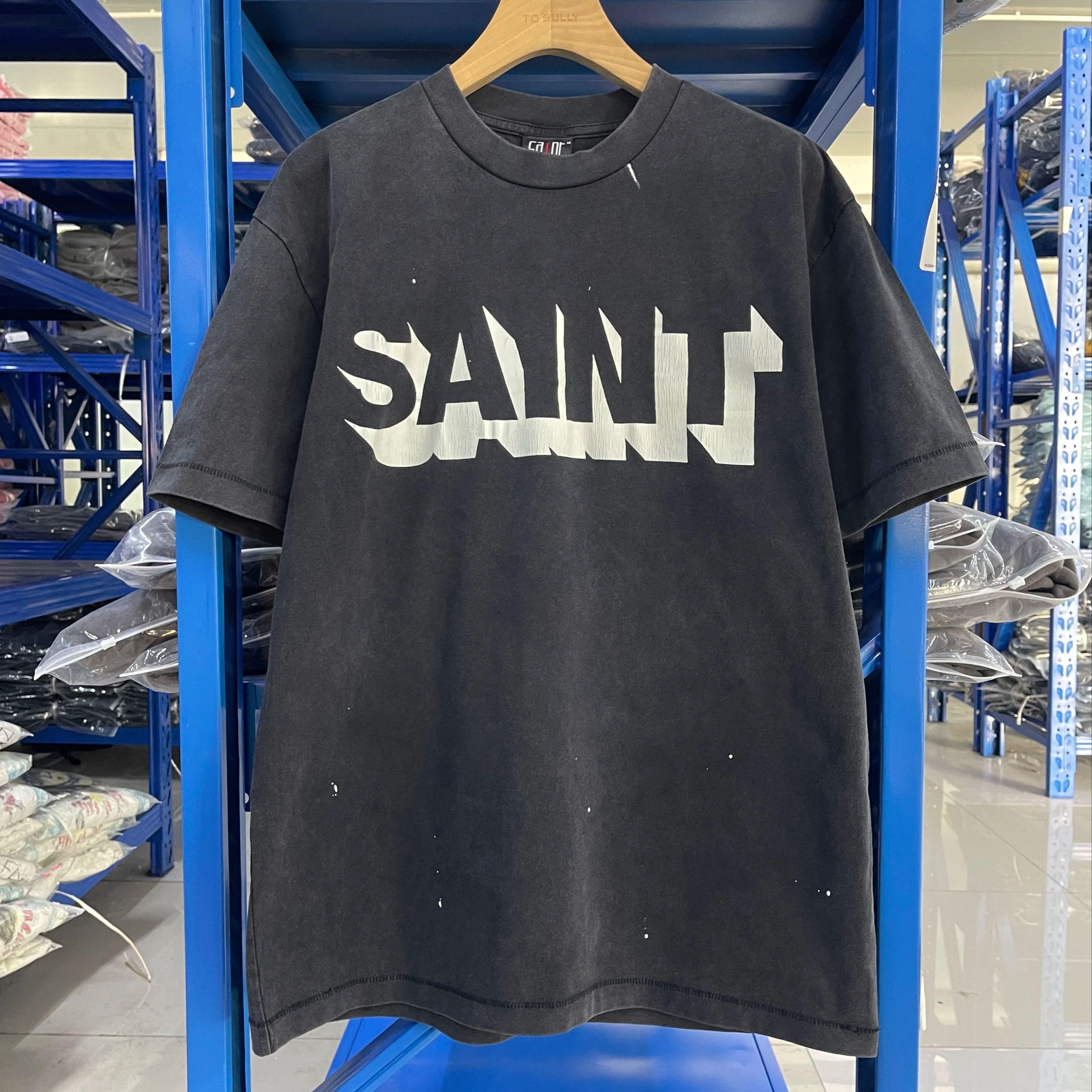 Vintage Saint SS High Quality Letter Printed Pattern High Street Casual Loose Cotton Tshirt Washed Oversized Unisexs Tops S
Vintage Saint SS High Quality Letter Printed Pattern High Street Casual Loose Cotton Tshirt Washed Oversized Unisexs Tops S