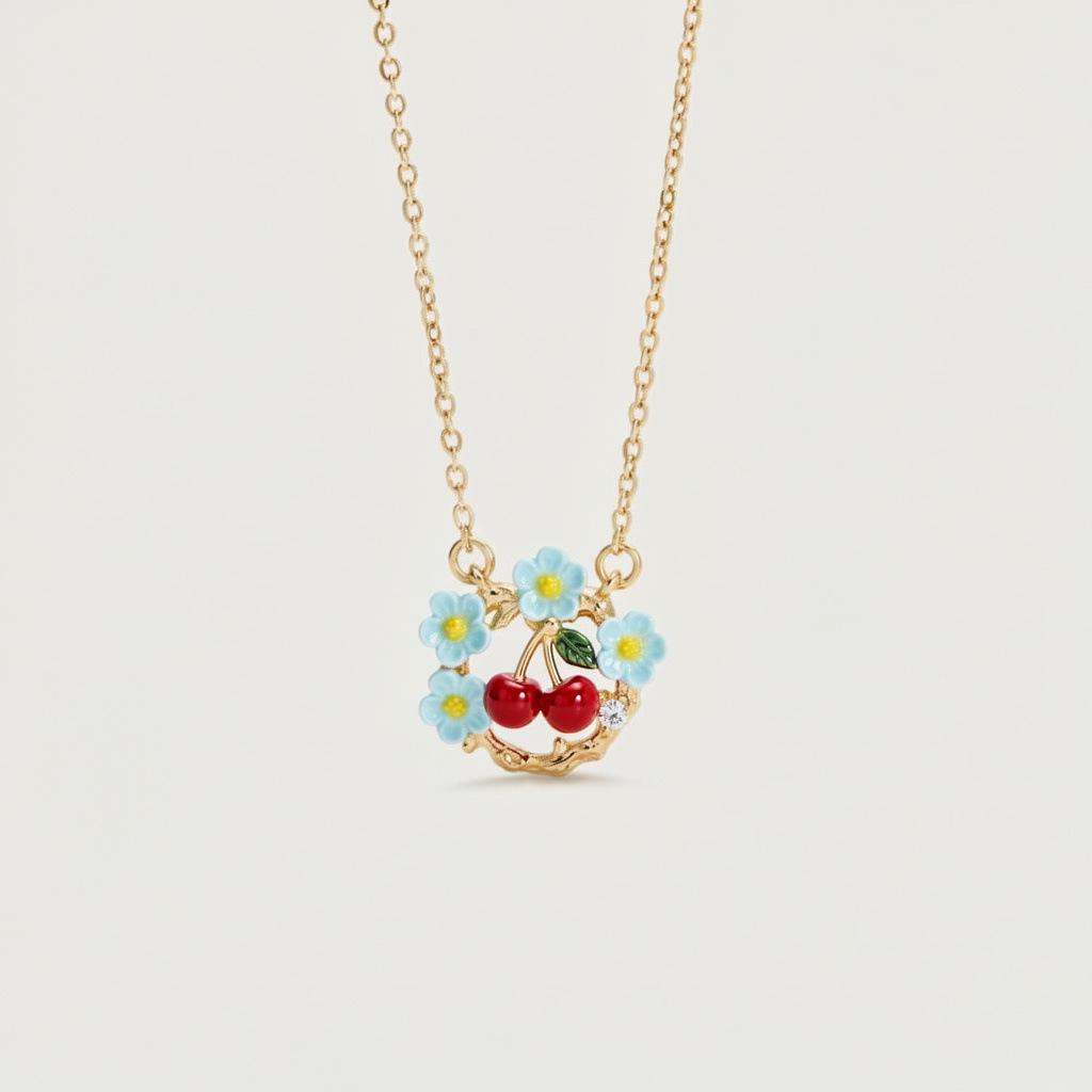 Retro Color Small Daisy Flower Fruit Series Strawberry Cat Paw Pendant Necklace Color Dripping Oil
Retro Color Small Daisy Flower Fruit Series Strawberry Cat Paw Pendant Necklace Color Dripping Oil