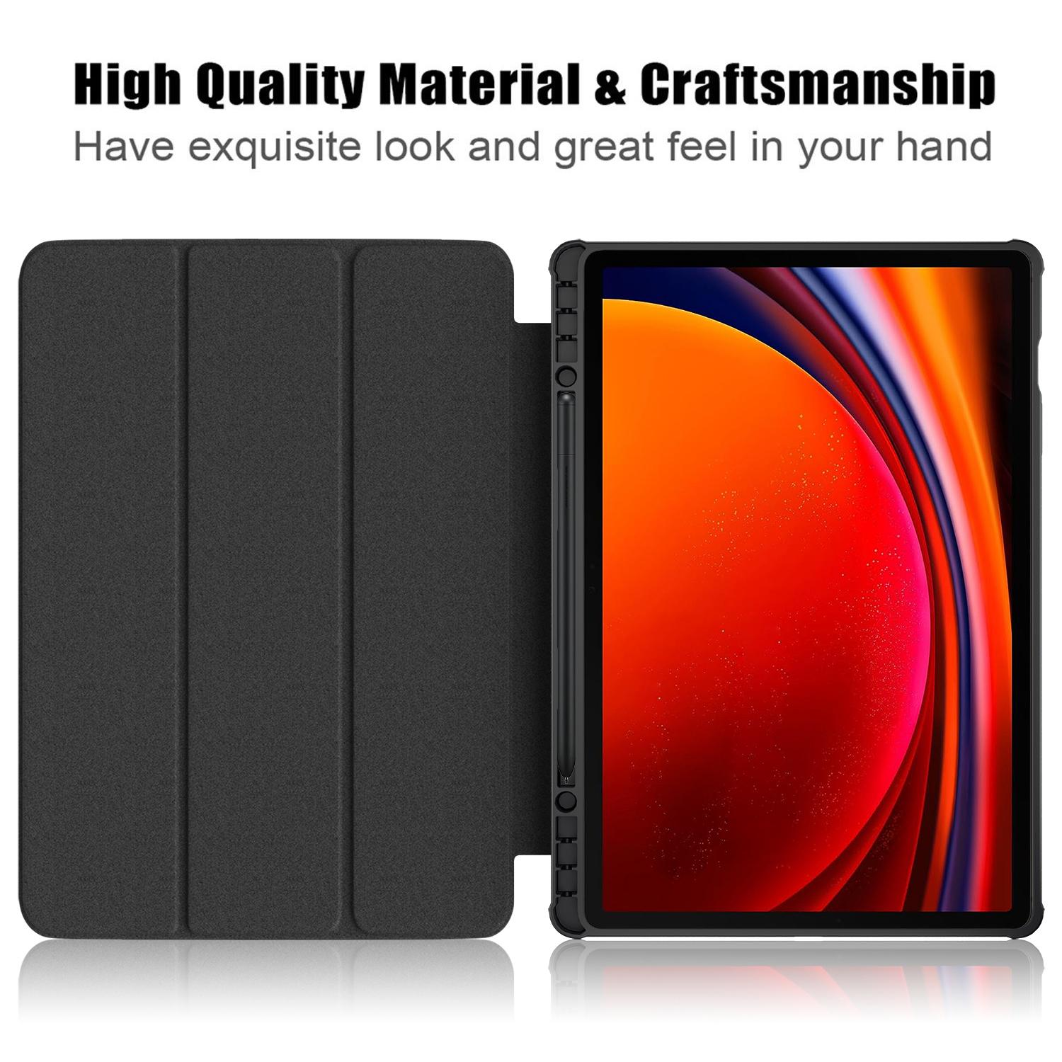 For Samsung Galaxy Tab S10+ Wi-Fi SM-X820 SM-X826B/Tab S9+ (SM-X810/SM-X816B/SM-X818U) Pen Slot Tablet Case Tri-Fold Stand TPU+Acrylic+Cover Black
For Samsung Galaxy Tab S10+ Wi-Fi SM-X820 SM-X826B/Tab S9+ (SM-X810/SM-X816B/SM-X818U) Pen Slot Tablet Case Tri-Fold Stand TPU+Acrylic+Cover Black