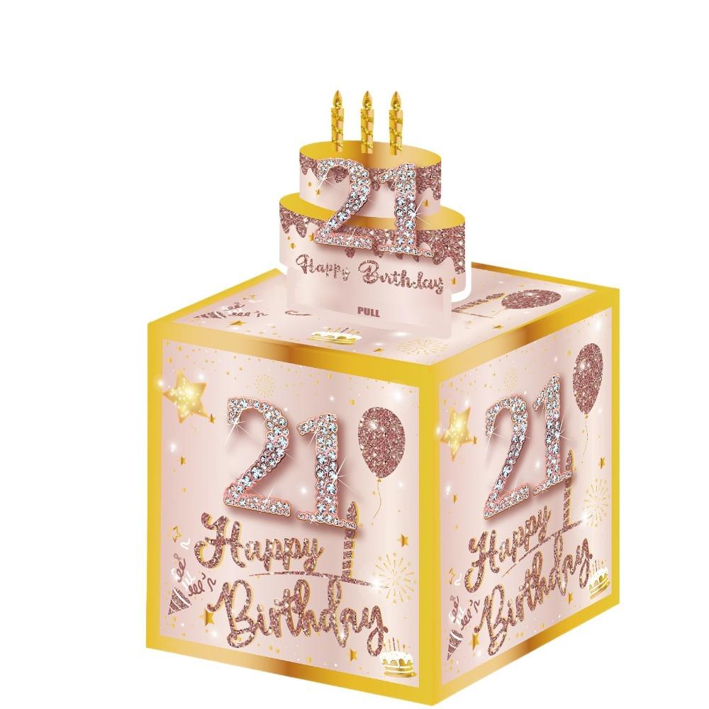 16th/18th Birthday Pull-Out Money Gift Box with Card Money Bouquet Money Roll Gift Box Gift Surprise Party 5x5x5cm
16th/18th Birthday Pull-Out Money Gift Box with Card Money Bouquet Money Roll Gift Box Gift Surprise Party 5x5x5cm