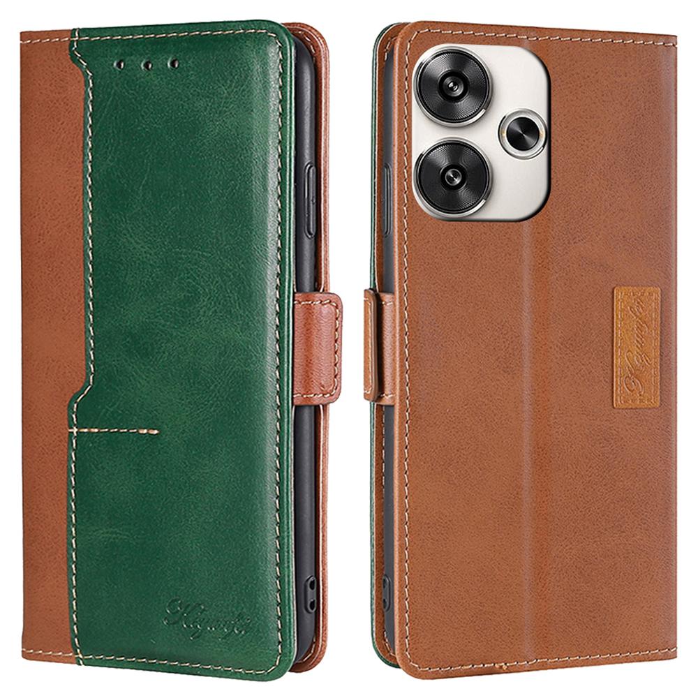 For Xiaomi Redmi Turbo 3 5G/Poco F6 5G Case Color Splicing Leather Drop-Proof Phone Cover with Wallet Light Brown+Green
For Xiaomi Redmi Turbo 3 5G/Poco F6 5G Case Color Splicing Leather Drop-Proof Phone Cover with Wallet Light Brown+Green