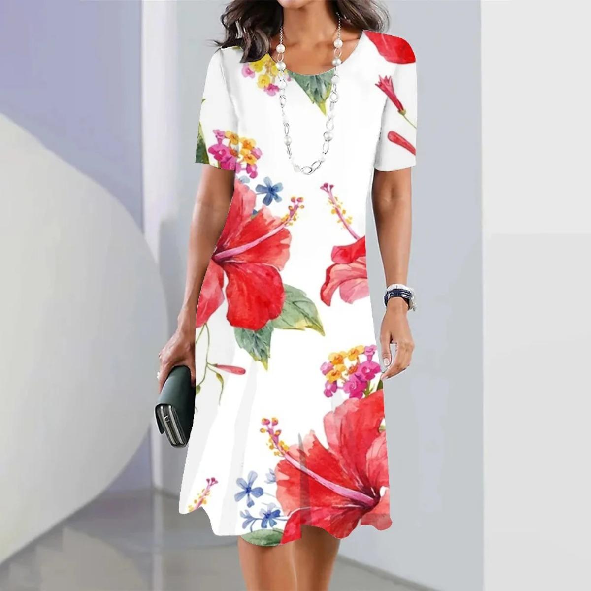 Модные летние элегантные платья для женщин с круглым вырезом и принтом в стиле винтаж с коротким рукавом Свободная женская одежда 6XL
Модные летние элегантные платья для женщин с круглым вырезом и принтом в стиле винтаж с коротким рукавом Свободная женская одежда 6XL