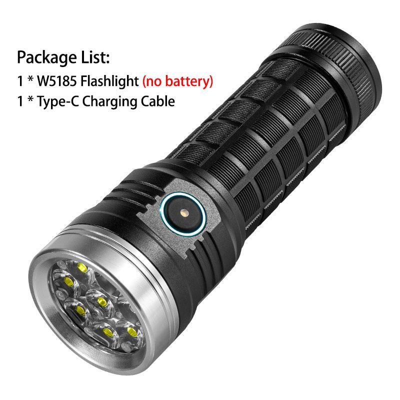 4000LM Super Bright 8*XHP360 LED Flashlight Outdoor Emergency Torch 5 Modes Rechargeable Hiking Camping Tactical Flashlight W5185(No battery)*1
4000LM Super Bright 8*XHP360 LED Flashlight Outdoor Emergency Torch 5 Modes Rechargeable Hiking Camping Tactical Flashlight W5185(No battery)*1