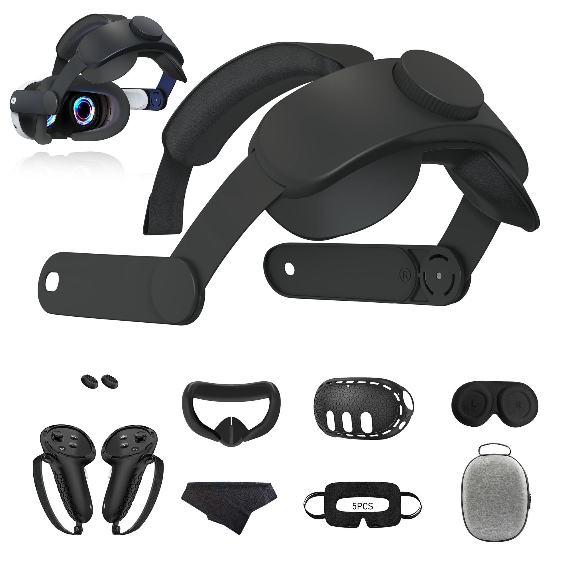 Для Meta Quest 3 Набір з 9 аксесуарів Головний ремінь Бленда для лінз Маска для очей Силіконовий набір чохлів для контролерів Black
Для Meta Quest 3 Набір з 9 аксесуарів Головний ремінь Бленда для лінз Маска для очей Силіконовий набір чохлів для контролерів Black