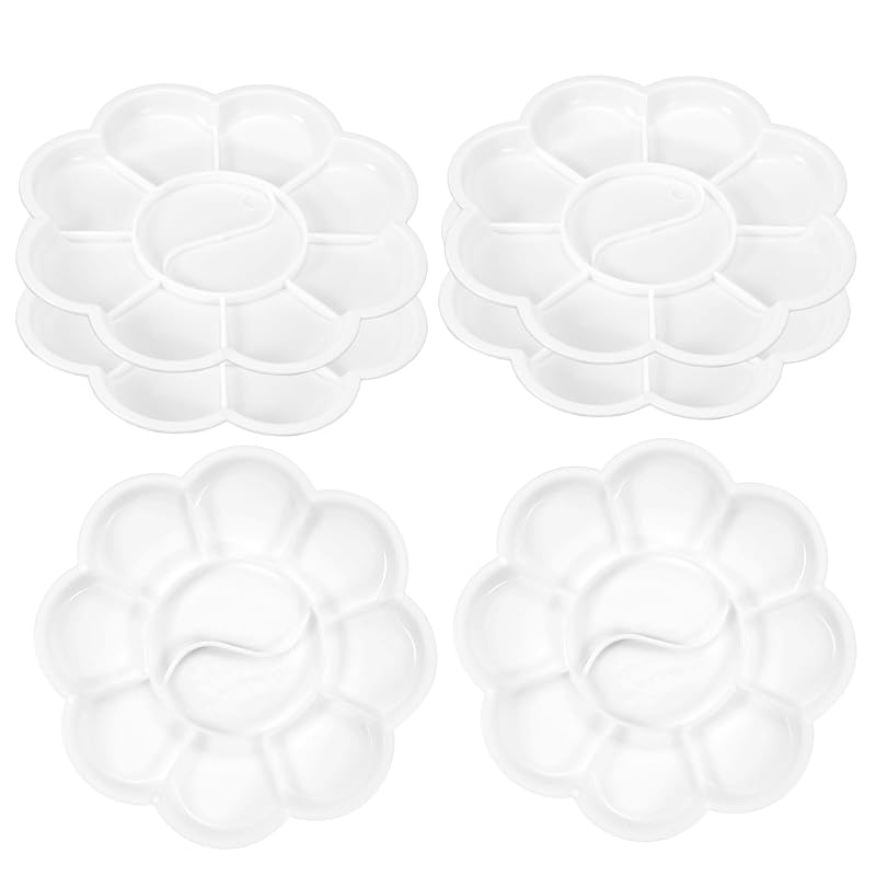 PATIKIL 10 wells 85 mm paint tray palette 6 pieces paint pallet holder flower shape for arts and crafts white
PATIKIL 10 wells 85 mm paint tray palette 6 pieces paint pallet holder flower shape for arts and crafts white
