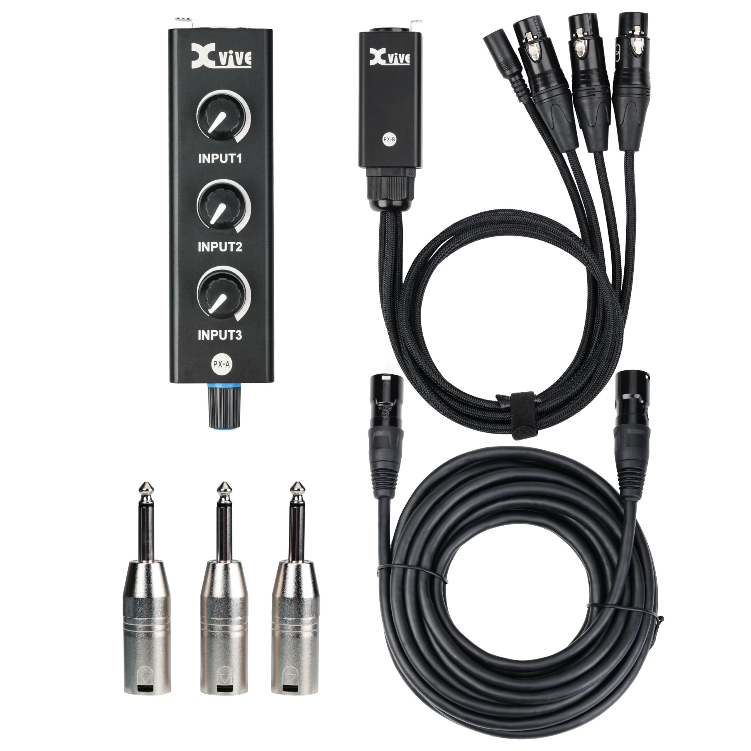 Xvive Xvive PX Portable 3-Channel Personal Mixer XV-PX MixerHeadphone Amplifier Complete System 3CH Mixer
Xvive Xvive PX Portable 3-Channel Personal Mixer XV-PX MixerHeadphone Amplifier Complete System 3CH Mixer