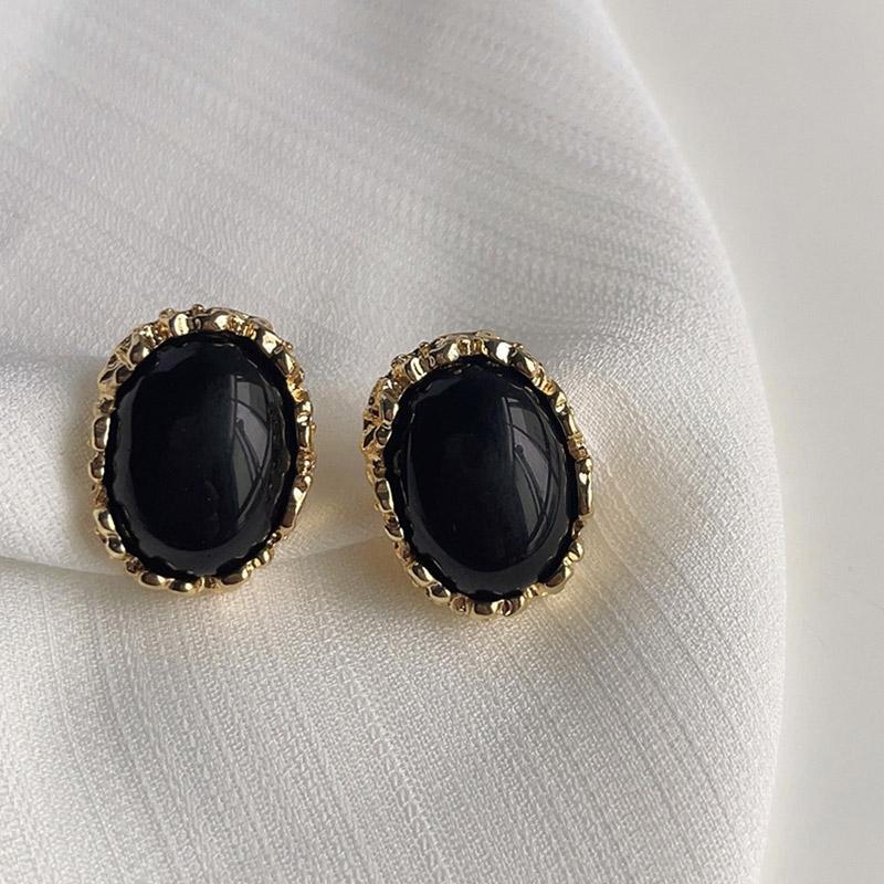 Oval Metal Post Earrings Classic Resin New Styles For Women Vintage Fashion Jewelry Daily Wear Accessories Timeless Gifts MQ596 чёрный
Oval Metal Post Earrings Classic Resin New Styles For Women Vintage Fashion Jewelry Daily Wear Accessories Timeless Gifts MQ596 чёрный