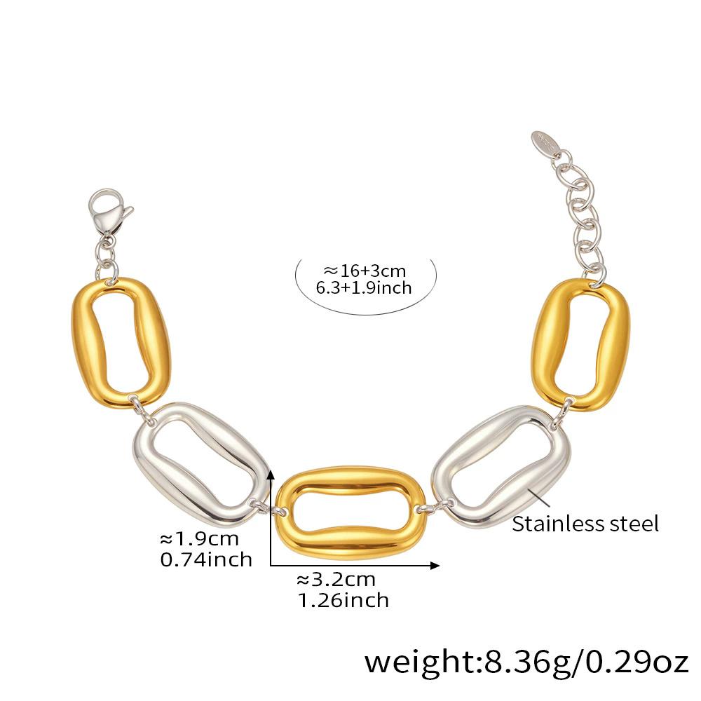 Stainless Steel Rectangular Necklace Bracelet And Jewelry Set Fashionable And Trendy Punk Jewelry Accessories For Men Women
Stainless Steel Rectangular Necklace Bracelet And Jewelry Set Fashionable And Trendy Punk Jewelry Accessories For Men Women