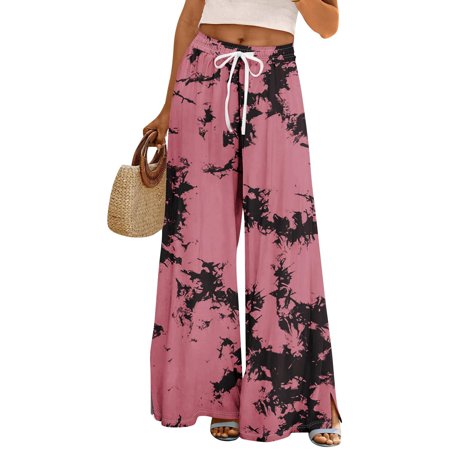 Женские летние брюки-палаццо в стиле бохо с высокой талией, широкие повседневные брюки с цветочным принтом и карманами XL арбуз красный
Женские летние брюки-палаццо в стиле бохо с высокой талией, широкие повседневные брюки с цветочным принтом и карманами XL арбуз красный