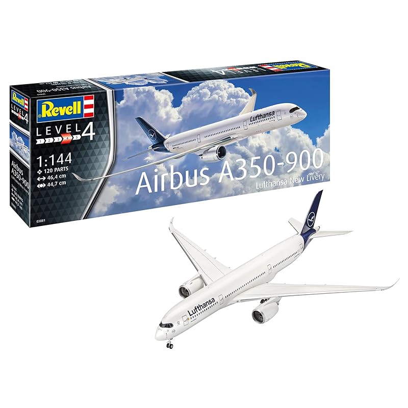 German level (Revell) 1/144 aircraft Airbus A350-900 Lufthansa New Livery plastic model 03881
German level (Revell) 1/144 aircraft Airbus A350-900 Lufthansa New Livery plastic model 03881