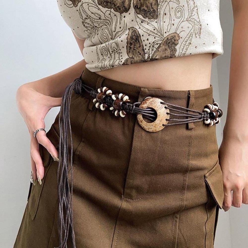 Jeans Decor Bohemian Waist Rope Ethnic Beads Knitted Waistband Coconut Shell Belt Dress Decoration бежевий
Jeans Decor Bohemian Waist Rope Ethnic Beads Knitted Waistband Coconut Shell Belt Dress Decoration бежевий