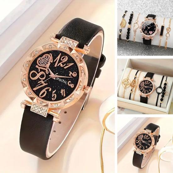 1 комплект, набор браслетов для часов, круглый циферблат, декор со стразами, различные браслеты-цепочки, высокая точность, украшение на запястье, без задержек, из нержавеющей стали, изысканная леди 
1 комплект, набор браслетов для часов, круглый циферблат, декор со стразами, различные браслеты-цепочки, высокая точность, украшение на запястье, без задержек, из нержавеющей стали, изысканная леди