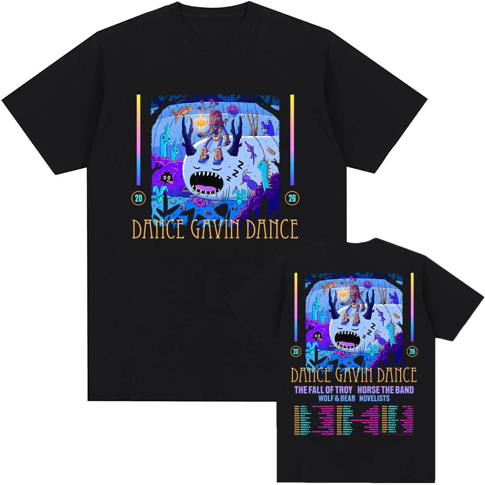 DANCE GAVIN DANCE Tour 2026 T-shirt Summer Short Sleeve Cotton Tshirts Unisex Clothing Band Fashion Graphic Merch Tee XXL чорний
DANCE GAVIN DANCE Tour 2026 T-shirt Summer Short Sleeve Cotton Tshirts Unisex Clothing Band Fashion Graphic Merch Tee XXL чорний
