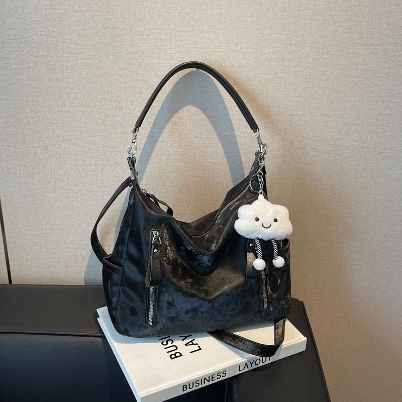 Сумка большой вместимости женская весенне-летняя универсальная новая повседневная на плечо, сумка-мессенджер, сумка-тоут для поездок на работу чёрный