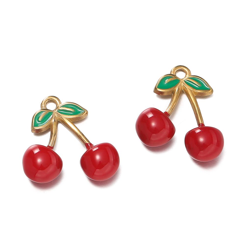 2pcs/pack Stainless Steel Three Sizes Red Cherry Shape Charms Pendants For DIY Bracelet Necklace Jewelry Making Accessories
2pcs/pack Stainless Steel Three Sizes Red Cherry Shape Charms Pendants For DIY Bracelet Necklace Jewelry Making Accessories