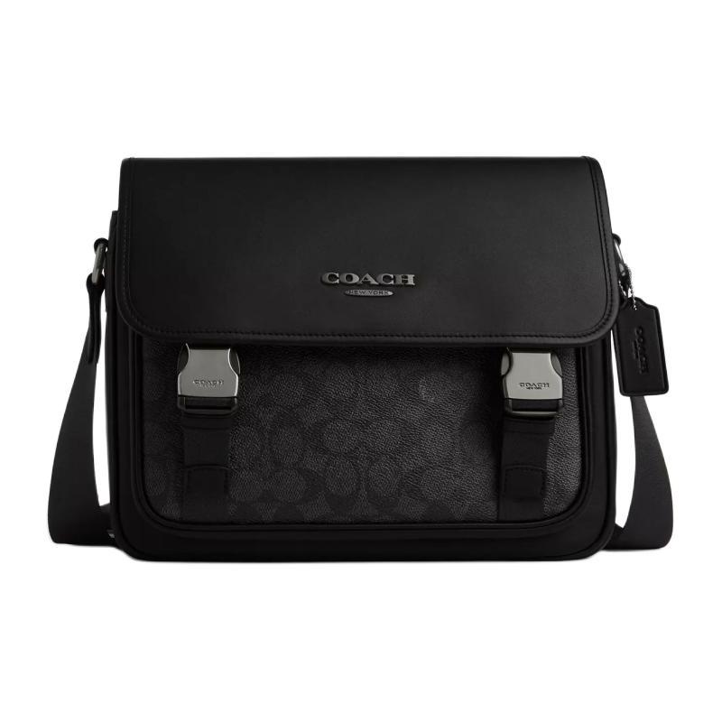 COACH RACER 28 Logo Adjustable Shoulder Strap Coated Canvas and Smooth Calfskin Messenger Bag Shoulder Crossbody Bag Large Men s Charcoal Gray сірий колір
COACH RACER 28 Logo Adjustable Shoulder Strap Coated Canvas and Smooth Calfskin Messenger Bag Shoulder Crossbody Bag Large Men s Charcoal Gray сірий колір