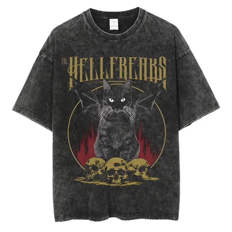 Funny Cat Vampire Horror Kitten Graphic Vintage Washed Tshirt Harajuku Streetwear Cotton Oversized Top Unisex Women Summer New Tee S
Funny Cat Vampire Horror Kitten Graphic Vintage Washed Tshirt Harajuku Streetwear Cotton Oversized Top Unisex Women Summer New Tee S