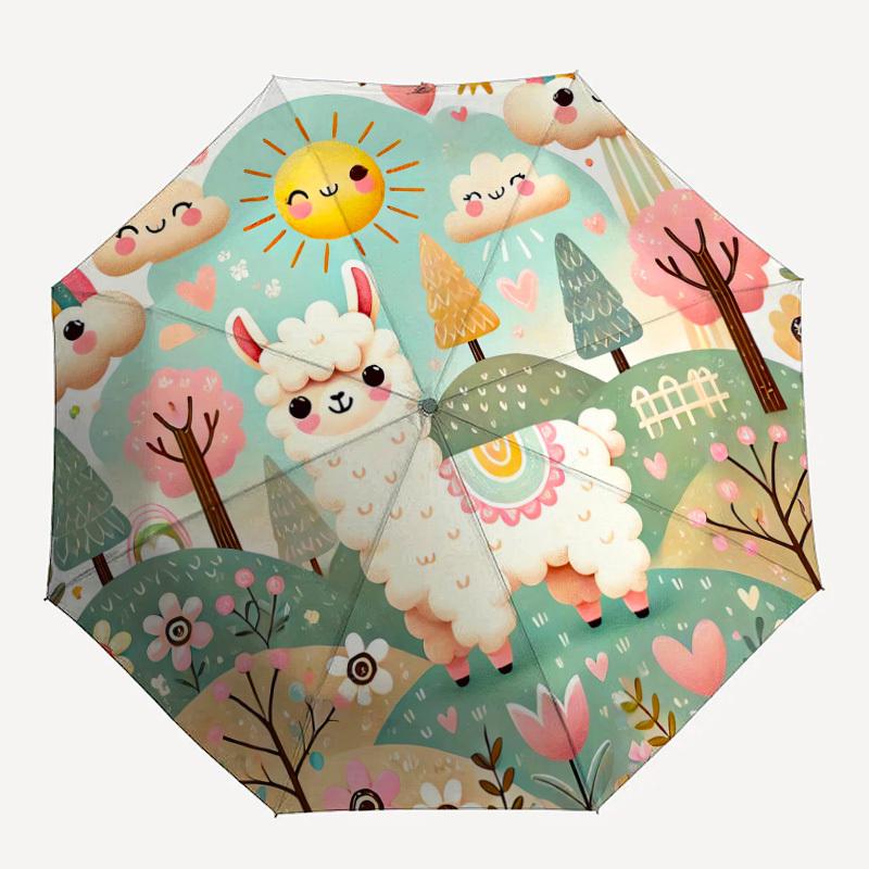 1pc Llama Forest Pattern Umbrella Design Automatic Opening and Closing Umbrella, High-quality Travel Umbrella, Lightweight and Portable, -48
1pc Llama Forest Pattern Umbrella Design Automatic Opening and Closing Umbrella, High-quality Travel Umbrella, Lightweight and Portable, -48