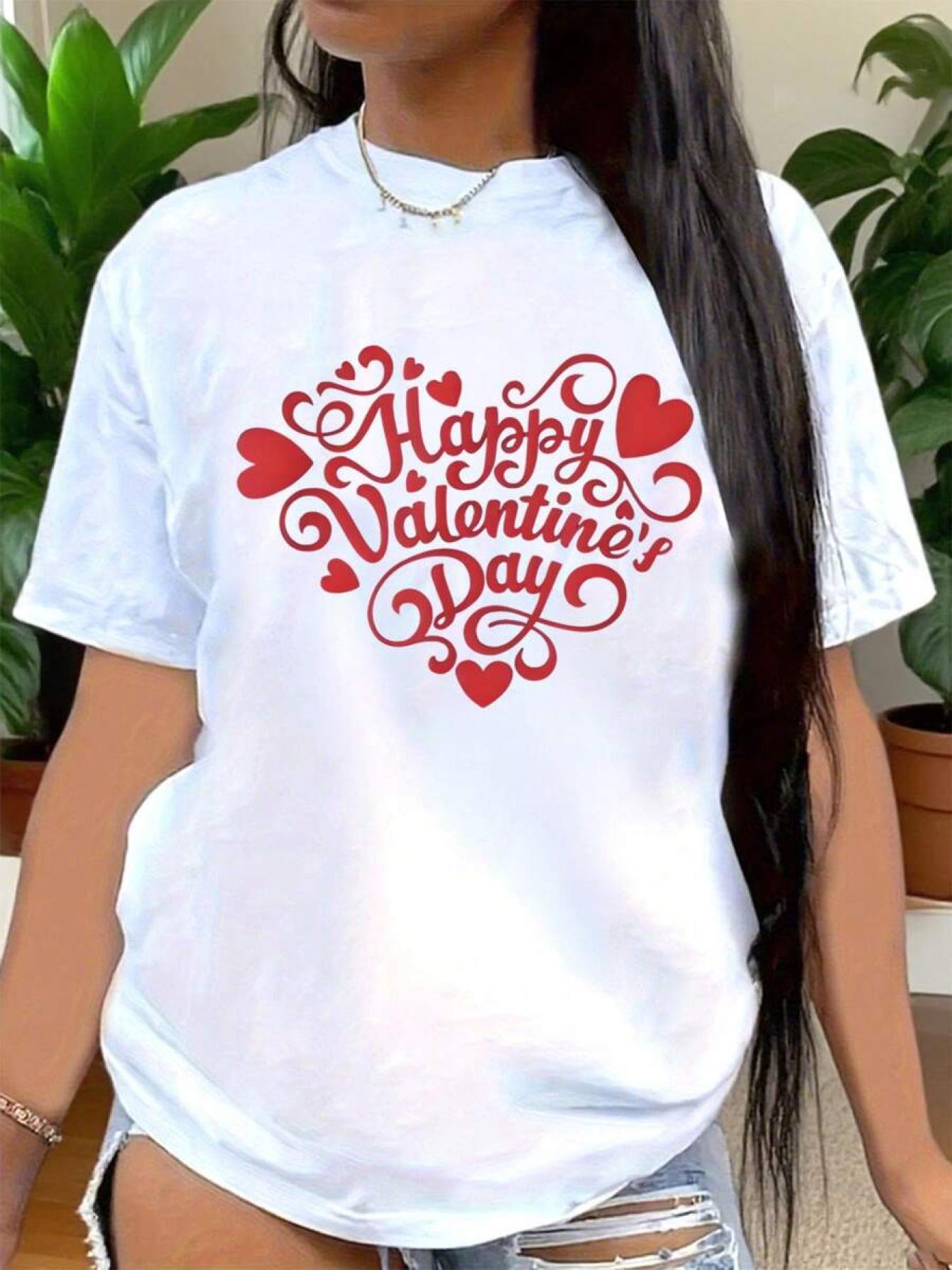 European size Happy Valentine s Day Heart Design TShirt for Women Cute Romantic Valentine s Day Gift Red 4XL білий
European size Happy Valentine s Day Heart Design TShirt for Women Cute Romantic Valentine s Day Gift Red 4XL білий