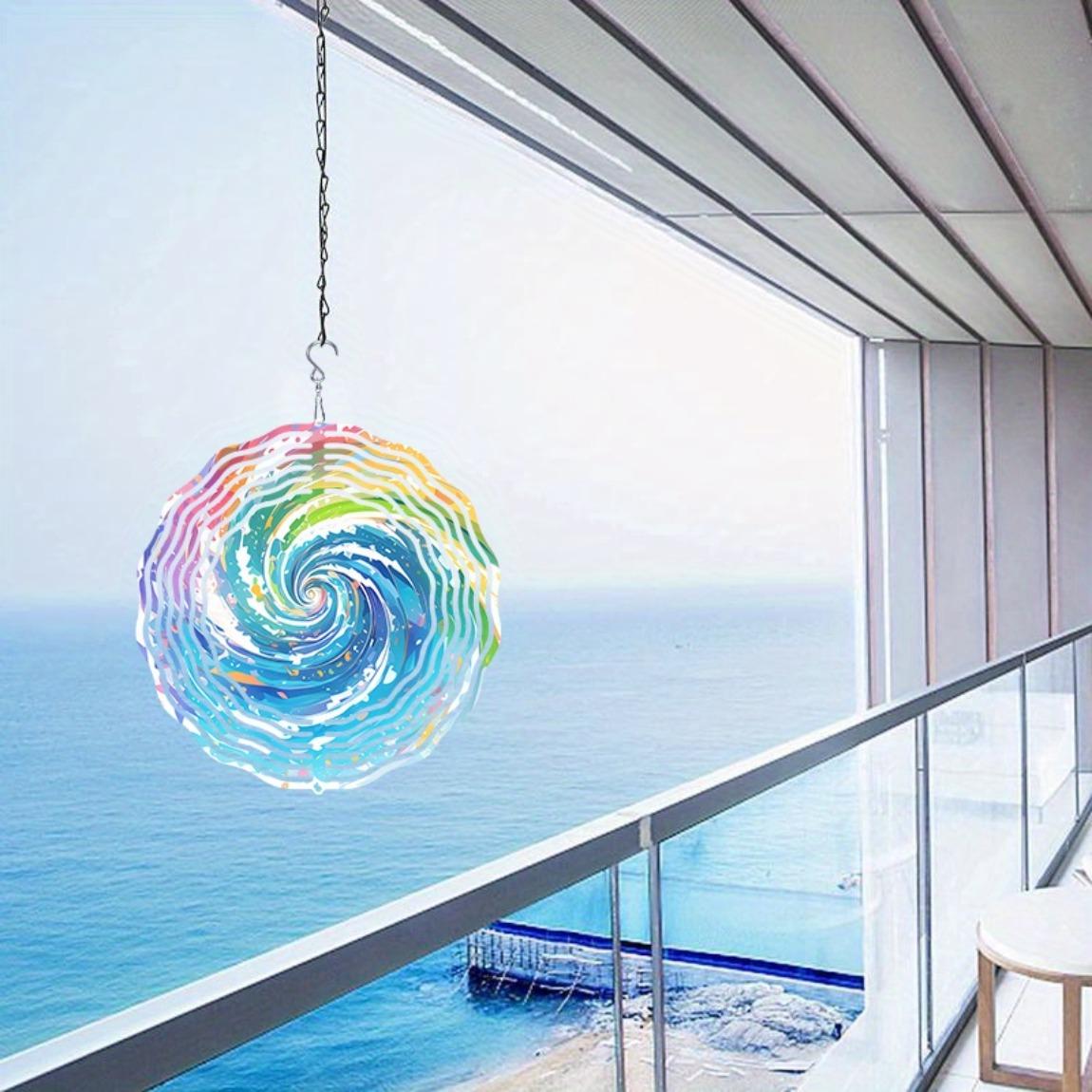 Colorful Metal Mandala Wind Chime Rotating Spiral Garden Art Outdoor Indoor Decor Easy to Install Vibrant Swirling Patterns Blue Green Yellow
Colorful Metal Mandala Wind Chime Rotating Spiral Garden Art Outdoor Indoor Decor Easy to Install Vibrant Swirling Patterns Blue Green Yellow