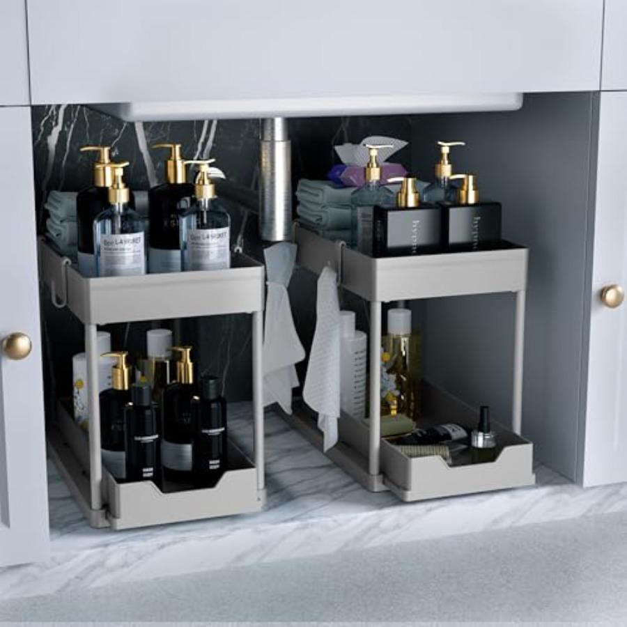 Under Sink Organizer 2 Pack Bathroom Cabinet Organizer 2 Tier Sliding Cabinet Basket Organizer Drawer Multi-Purpose Bath Collec United States
Under Sink Organizer 2 Pack Bathroom Cabinet Organizer 2 Tier Sliding Cabinet Basket Organizer Drawer Multi-Purpose Bath Collec United States