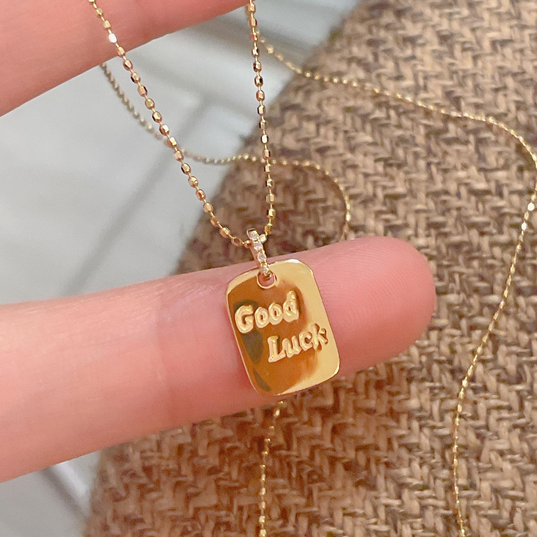 S925 Sterling Silver Lucky Letter Pendant Necklace for Women - Korean Style Clavicle Chain, Minimalist Design. 925 Silver
S925 Sterling Silver Lucky Letter Pendant Necklace for Women - Korean Style Clavicle Chain, Minimalist Design. 925 Silver