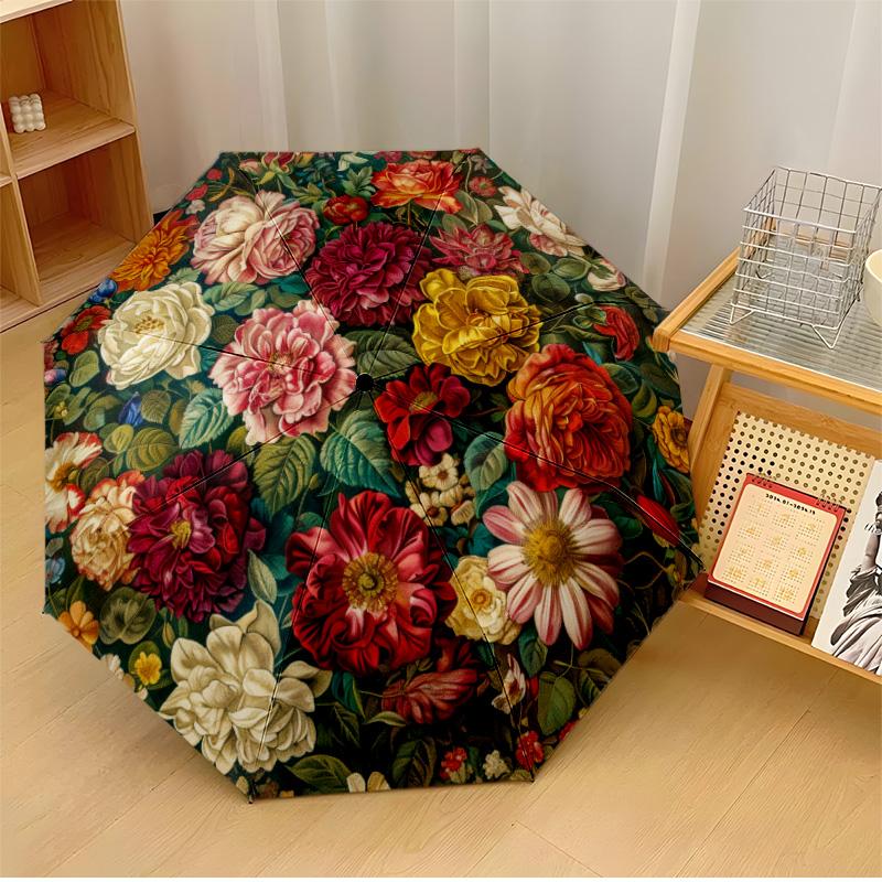 Flower Plants Theme Automatic Umbrella Compact 8-Rib Design Sturdy Construction Durable Umbrella Stylish Accessory
Flower Plants Theme Automatic Umbrella Compact 8-Rib Design Sturdy Construction Durable Umbrella Stylish Accessory