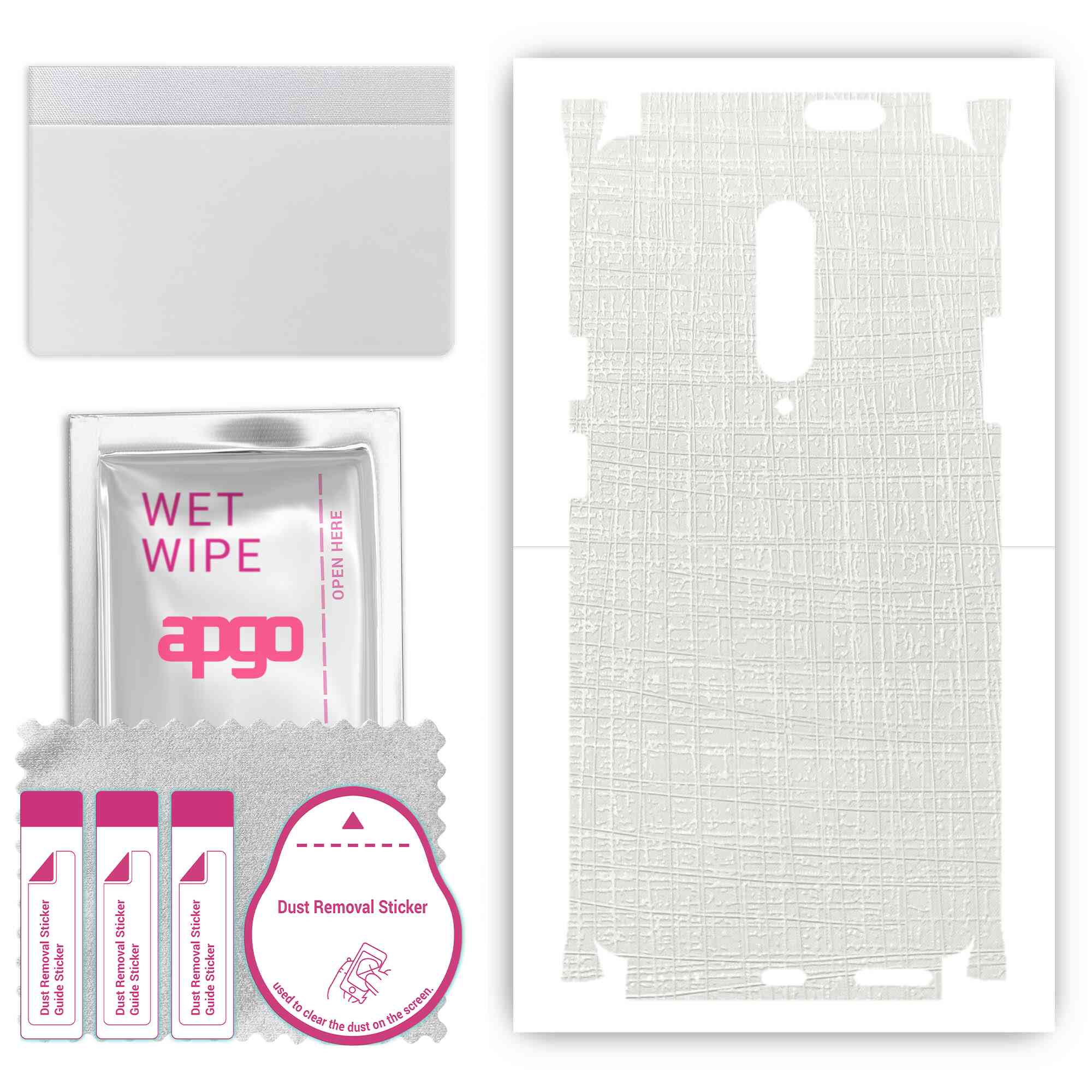 apgo Protective Skin Sticker for the back+sides compatible with OnePlus 7 Pro, Full Wrap Film, Foil, Vinyl - Pattern White Fabric
apgo Protective Skin Sticker for the back+sides compatible with OnePlus 7 Pro, Full Wrap Film, Foil, Vinyl - Pattern White Fabric