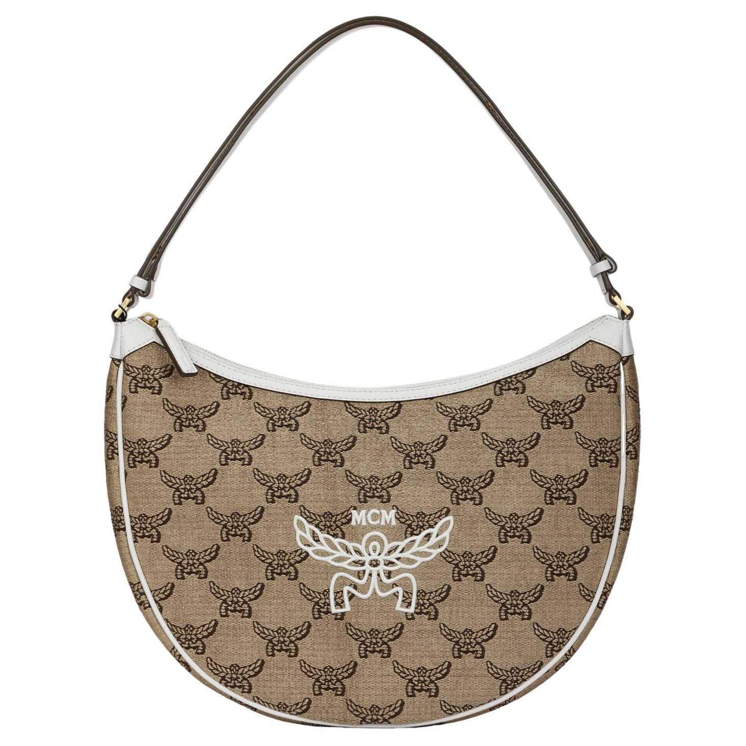 MCM Himmel Lauretos Logo Embroidered Brass Hardware Jacquard Fabric Hobo Shoulder Bag Medium Beige Women bags MWHFSAC03IN001 Basic Set (Bag+Dust Bag)
MCM Himmel Lauretos Logo Embroidered Brass Hardware Jacquard Fabric Hobo Shoulder Bag Medium Beige Women bags MWHFSAC03IN001 Basic Set (Bag+Dust Bag)