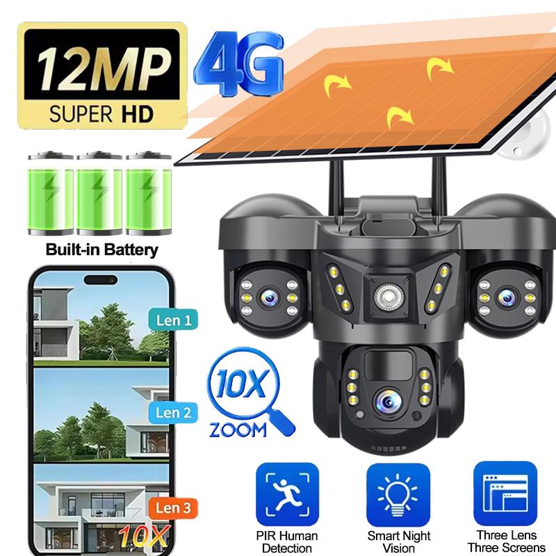True Three-eye Solar Surveillance Camera Home Outdoor Garden 4G Three-screen Camera 4G Camera No Card
True Three-eye Solar Surveillance Camera Home Outdoor Garden 4G Three-screen Camera 4G Camera No Card