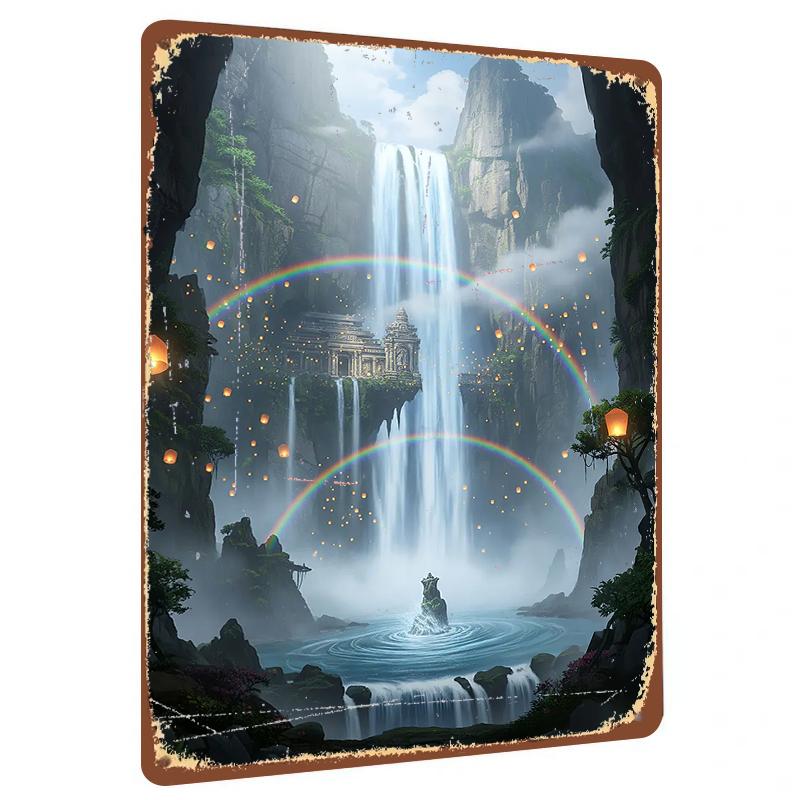 Fairyland Waterfall Temple Scenery Metal Tin Painting Home Decor Living Room Wall Art Hanging Painting Mural 20x30cm(7.8x11.8inch)
Fairyland Waterfall Temple Scenery Metal Tin Painting Home Decor Living Room Wall Art Hanging Painting Mural 20x30cm(7.8x11.8inch)