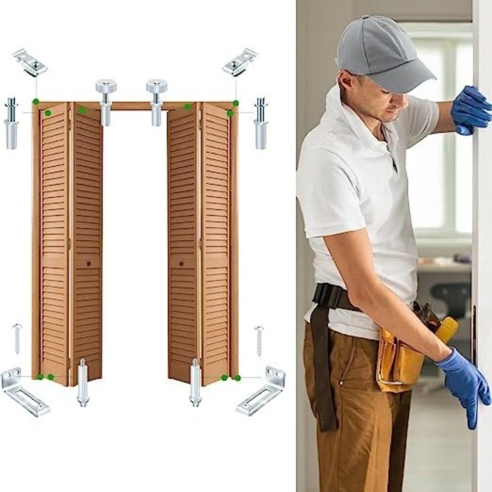 Safe To Install Bifold Door Hardware 16PCS Double Door Pivot Hinge Repair Tool Kit
Safe To Install Bifold Door Hardware 16PCS Double Door Pivot Hinge Repair Tool Kit
