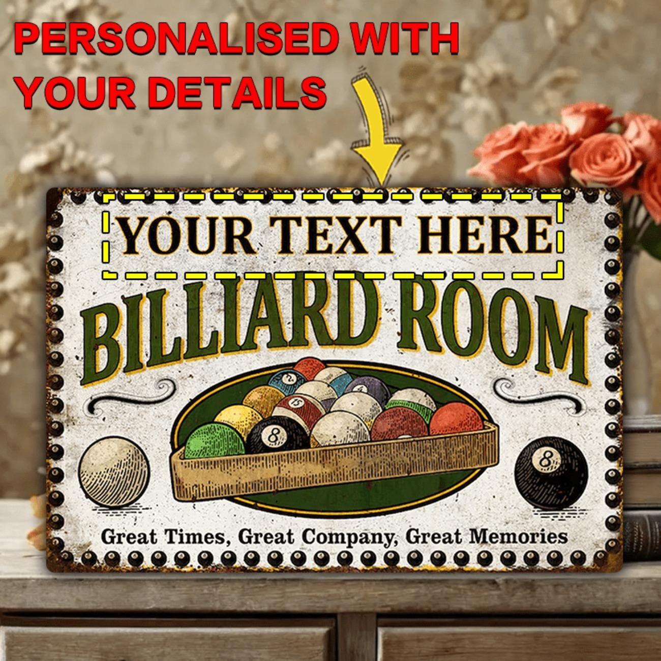 Custom Pool Room Sign Vintage Man Cave Metal Art Decor білий
Custom Pool Room Sign Vintage Man Cave Metal Art Decor білий