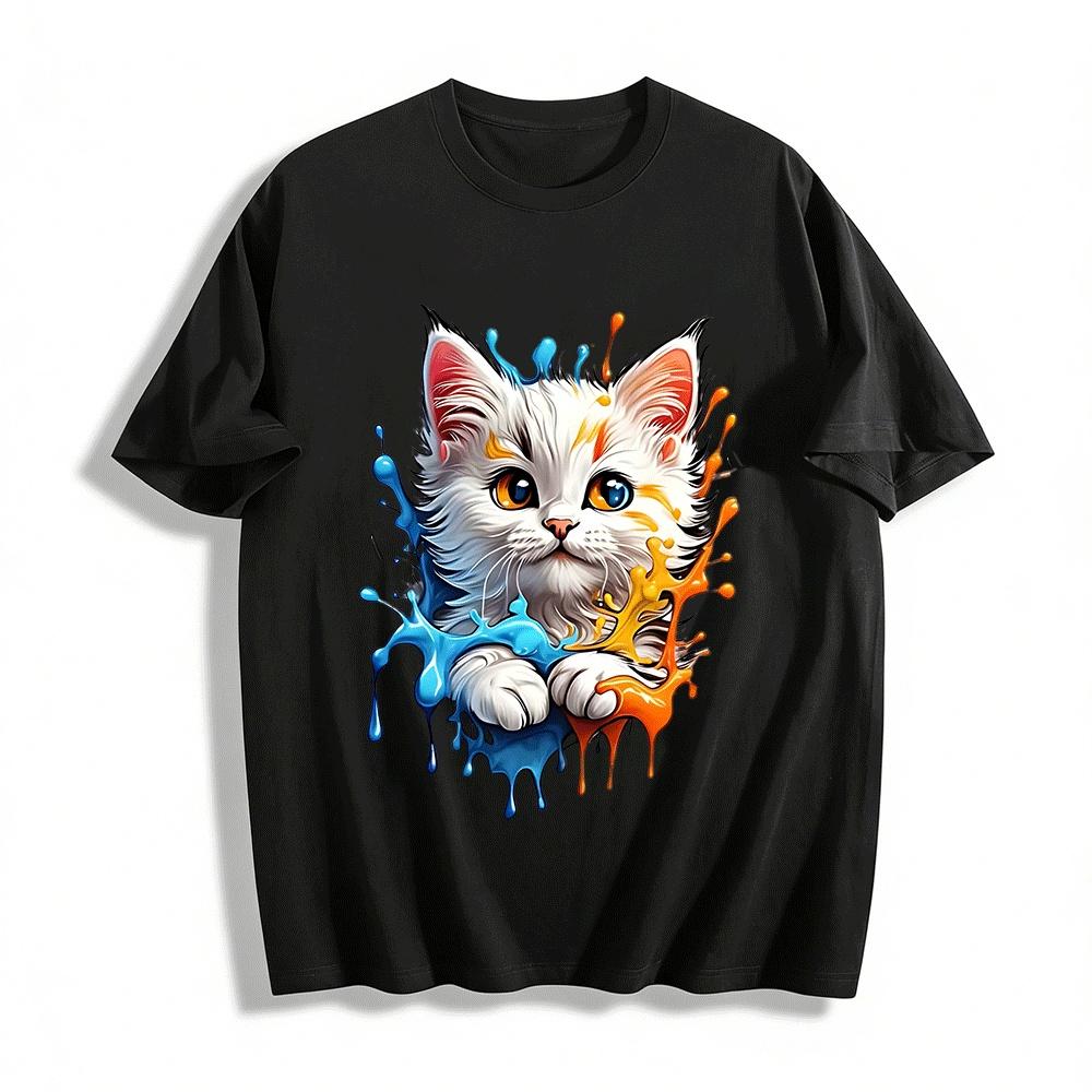 Милый Кот с Принтом Color Splash Повседневный Топ Хлопковая Футболка XXS
Милый Кот с Принтом Color Splash Повседневный Топ Хлопковая Футболка XXS