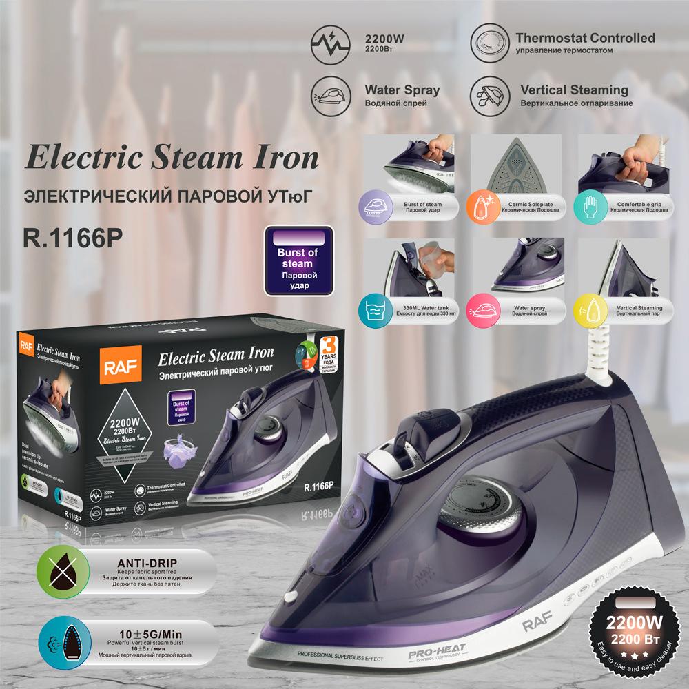 RAF R.1166 EU Plug Handheld Garment Steamer Ironing Machine Steam Iron with 3 Temperature Modes Black
RAF R.1166 EU Plug Handheld Garment Steamer Ironing Machine Steam Iron with 3 Temperature Modes Black