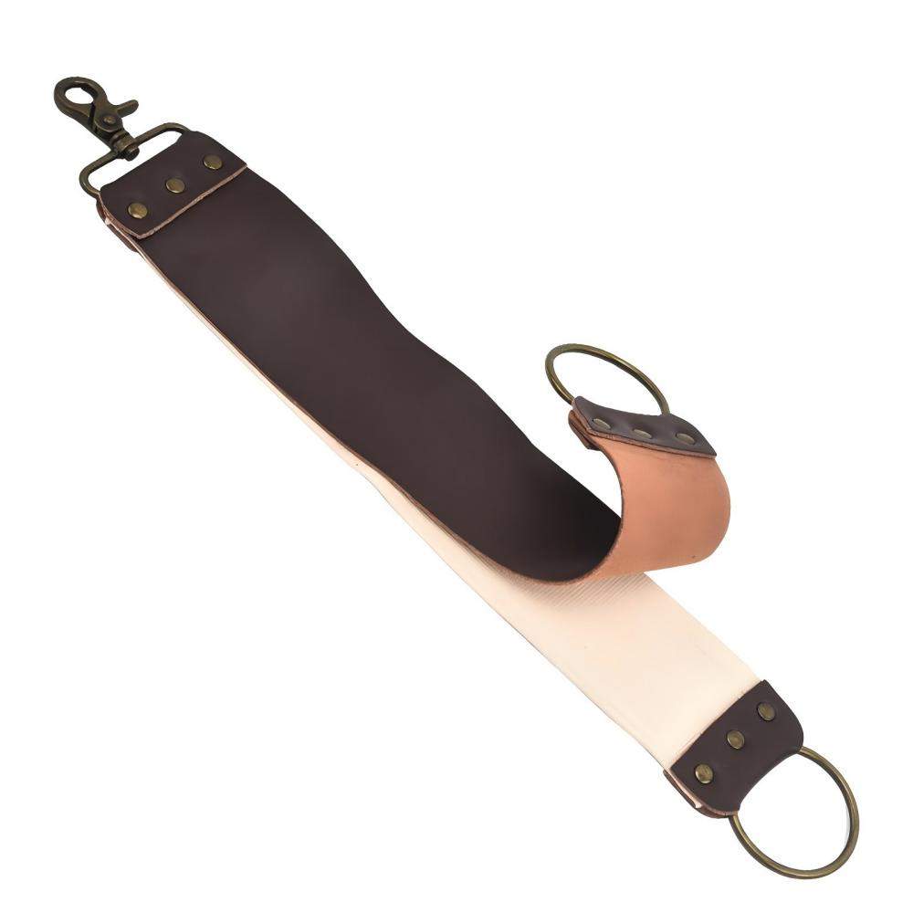 Handmade Leather Strop for Knives– Cowhide & Fabric Dual-Sided Sharpening Pad | Leather Craft Tool for Blade Polishing
Handmade Leather Strop for Knives– Cowhide & Fabric Dual-Sided Sharpening Pad | Leather Craft Tool for Blade Polishing