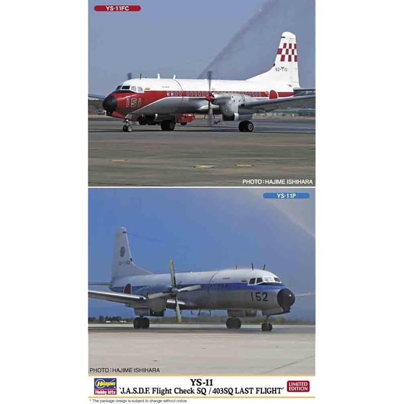 Hasegawa 1/144 Air Self-Defense Force YS-11 Flight Inspection Team/403rd Squadron last flight plastic model 10843
Hasegawa 1/144 Air Self-Defense Force YS-11 Flight Inspection Team/403rd Squadron last flight plastic model 10843