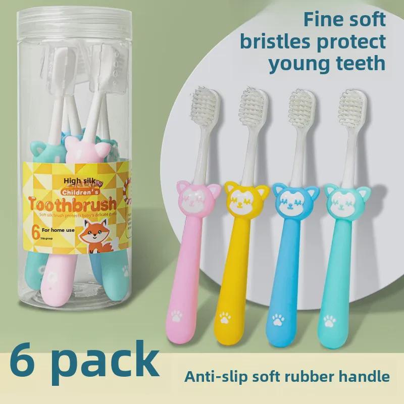 Children s Soft Bristle Toothbrush Set - Pack of 6 with Small Head, Suitable for Ages 3-6
Children s Soft Bristle Toothbrush Set - Pack of 6 with Small Head, Suitable for Ages 3-6