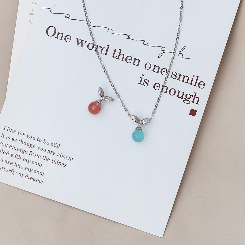 Aquamarine Strawberry Crystal Necklace, S925 Sterling Silver, Simple Luxury Pendant for Women
Aquamarine Strawberry Crystal Necklace, S925 Sterling Silver, Simple Luxury Pendant for Women