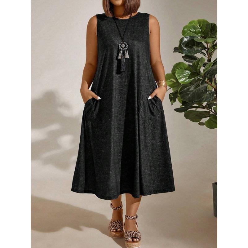 YYFS Женская мода лето весна однотонный принт без рукавов О-образный вырез свободная талия повседневные платья XXXXL чёрный
YYFS Женская мода лето весна однотонный принт без рукавов О-образный вырез свободная талия повседневные платья XXXXL чёрный