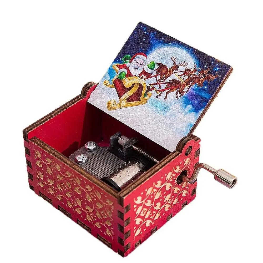 Red Merry Christmas Theme Music Box Carving Wooden Hand Crank Music Box Santa Claus New Year Christmas Gift for Children Friend
Red Merry Christmas Theme Music Box Carving Wooden Hand Crank Music Box Santa Claus New Year Christmas Gift for Children Friend