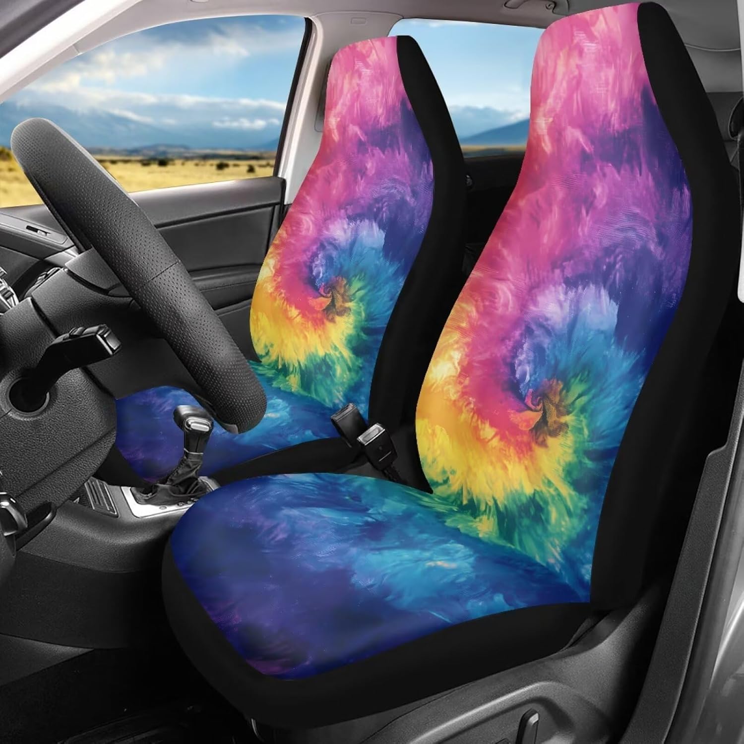 Красочные Tie Dye 2 шт. чехлы на передние сиденья автомобиля защитные, противоскользящие чехлы для сидений, аксессуары для декора интерьера автомобиля, универсальные подходят для автомобилей, внедорожников, грузовиков Aztec Horse
Красочные Tie Dye 2 шт. чехлы на передние сиденья автомобиля защитные, противоскользящие чехлы для сидений, аксессуары для декора интерьера автомобиля, универсальные подходят для автомобилей, внедорожников, грузовиков Aztec Horse