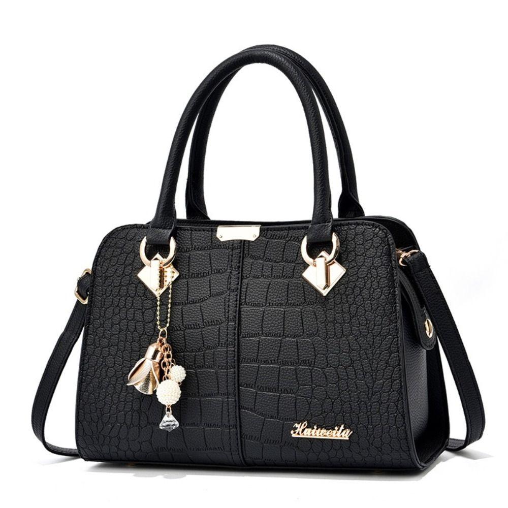 Korean Style Shoulder Bag Large Capacity Mom Handbag Fashion Pu Business Bag Women чорний
Korean Style Shoulder Bag Large Capacity Mom Handbag Fashion Pu Business Bag Women чорний